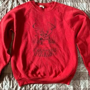 Vintage Maine Hanes Red Deer Graphic Crewneck Sweater size small-medium